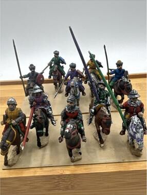 28mm Mounted Medieval Knights & Mounted Turkish Eastern European Cavalry Painted